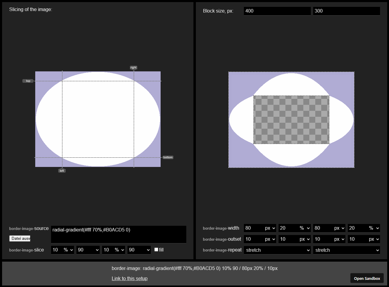 Border-Image Visual Editor screenshot