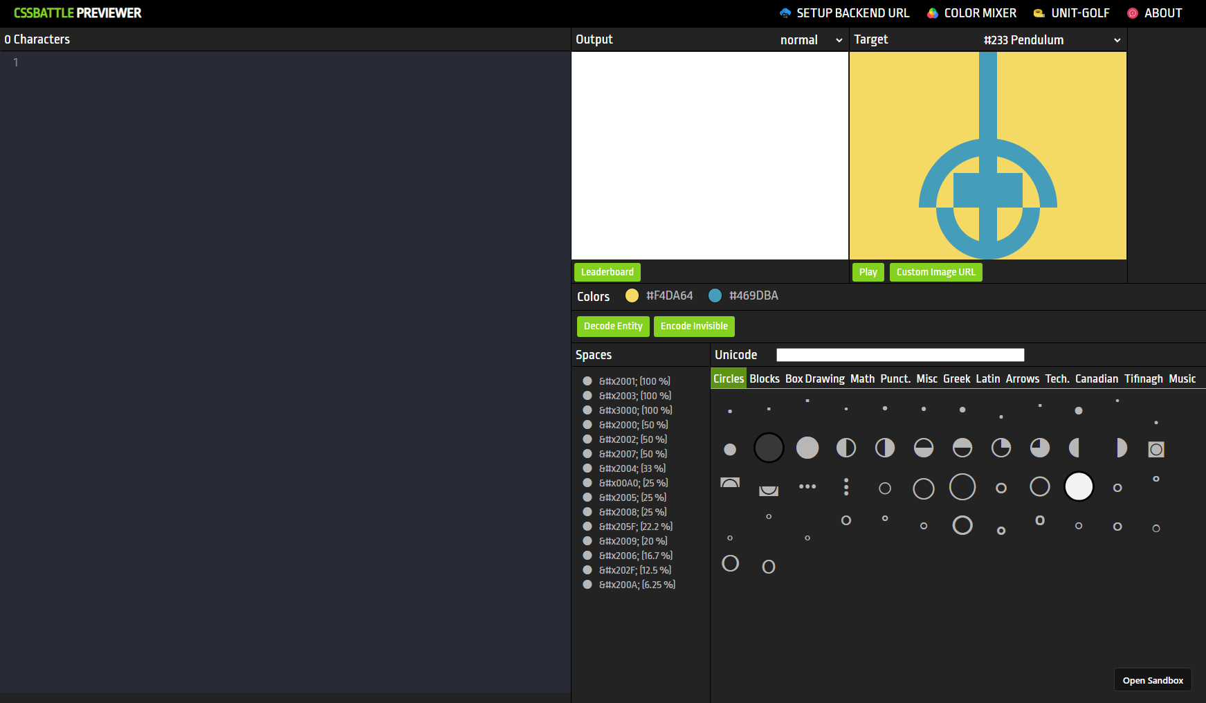 CSSBattle Previewer screenshot